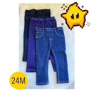 Bundle of Three Pairs of Toddler Girl Pants 24M